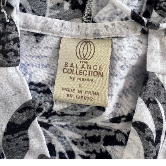 The Balance Collection Large Hooded Cover Up Black Gray Floral - Picture 3 of 7